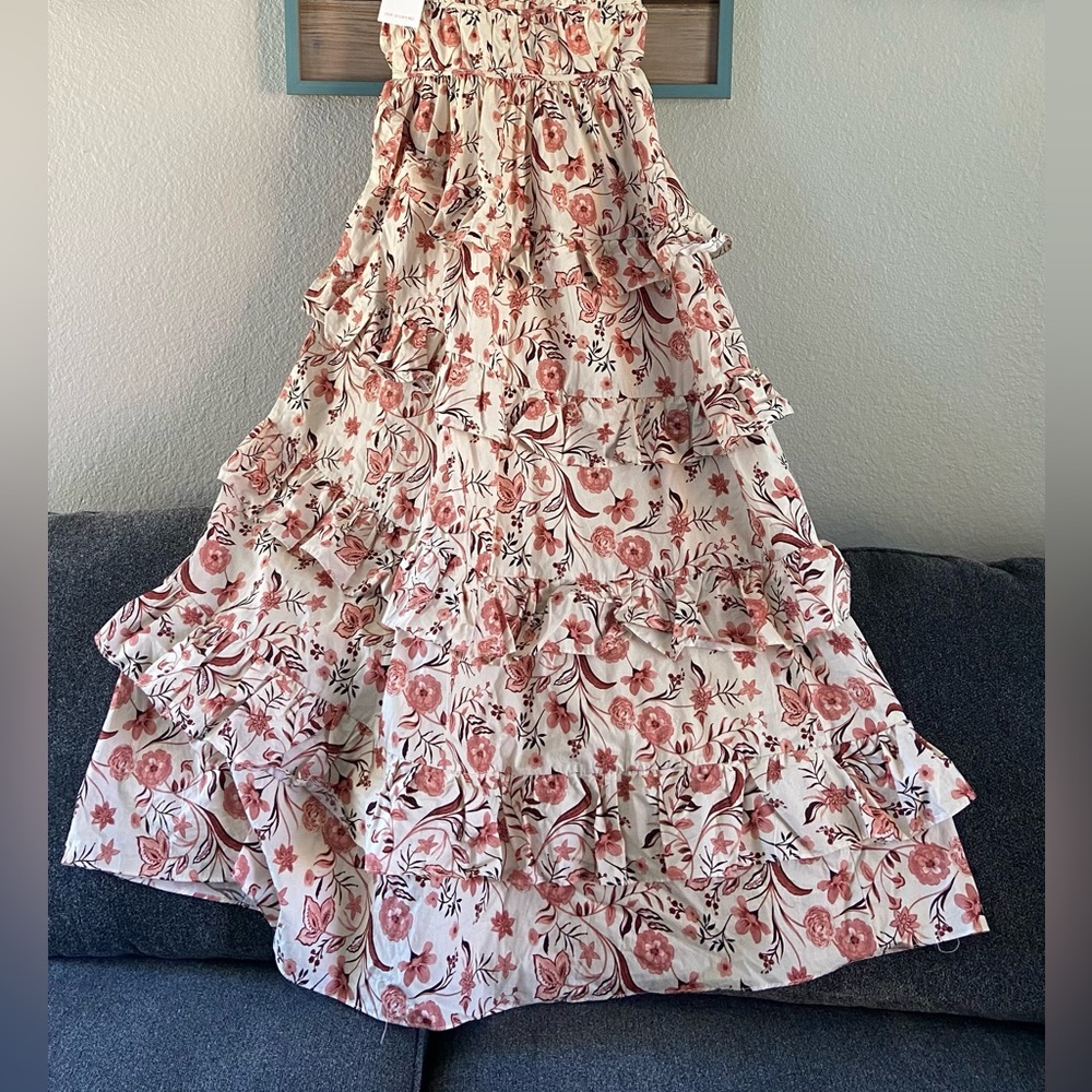 NWT TRUE DECADENCE CREAM FLORAL MAXI DRESS - Picture 4 of 11